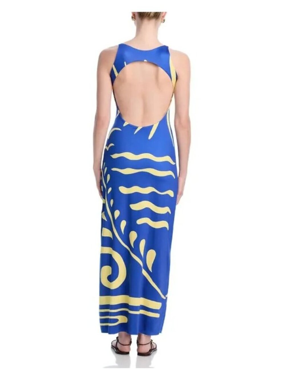 Cala De La Cruz Solange Swim Cover Up Dress Malibu Azul Womens Size Small, NWT - Picture 2 of 7